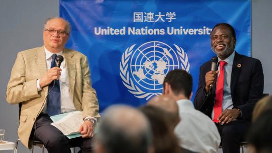 Dr. Naseff and Rector Marwala at a Conversation Series Event 